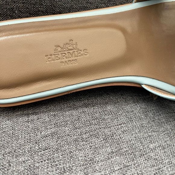 Hermes Oran Rare Baby Blue Sandals size 40 - Picture 10 of 16